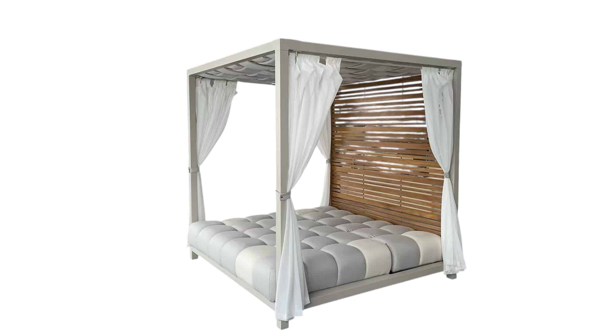 GAZEBO אלומיניום בשילוב עץ טיק