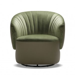 כורסת בד קטיפה ירוק דגם DOTTY - ניקולטי