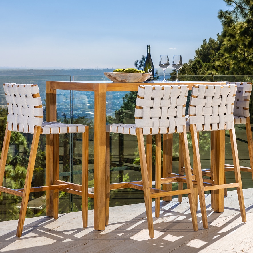 שולחן בר TEAK מלבן – תמונה 2