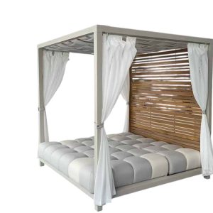 GAZEBO אלומיניום בשילוב עץ טיק