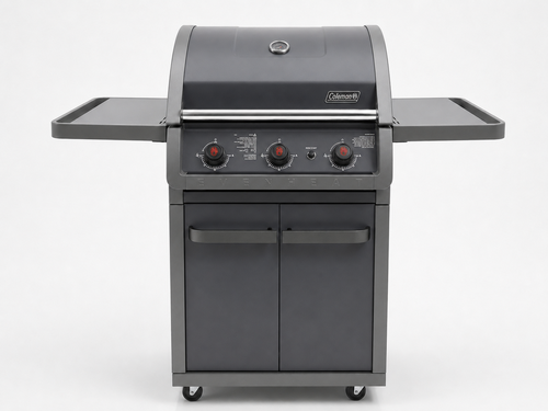 גריל גז Coleman Galaxy 3 מבערים | אפור | מדפים מתקפלים | GrillMaster